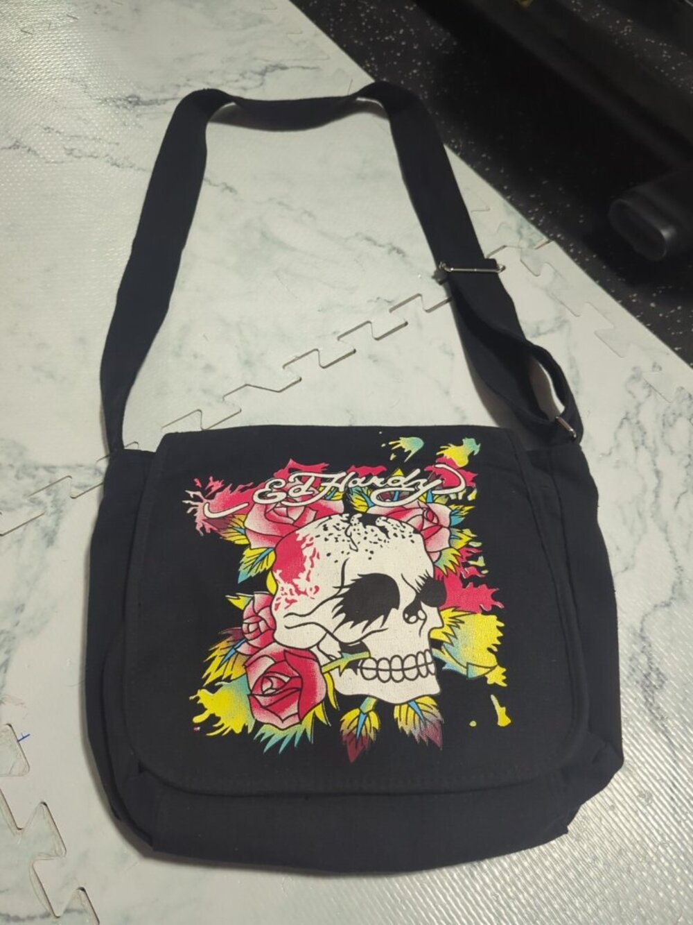 Ed Hardy Vintage Messenger Hand Bag Y2K